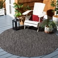 thumbnail image 2 of Safavieh Courtyard Mitre Geometric Indoor/Outdoor Area Rug, Black/Gray, 6'7" x 6'7" Round, 2 of 10