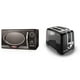 thumbnail image 1 of Horno microondas Nostalgia Retro 0.9 pies cúbicos 800 W y tostadora BLACK+DECKER 2 rebanadas T2569B 850 W, 1 of 7