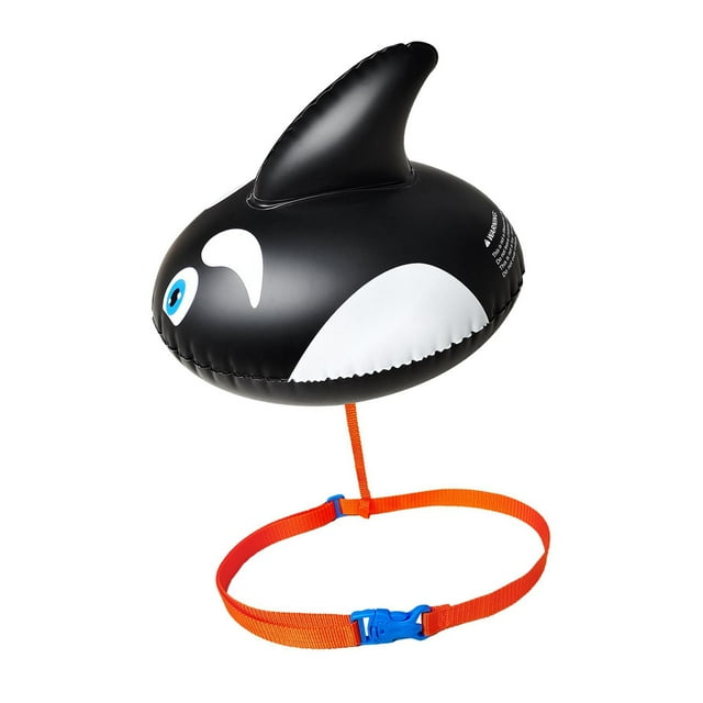 Almencla Pool Swim Buoy Accessories Portable with Belt for Exercise Drifting Kayaking Black