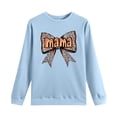 thumbnail image 4 of Xuyuer Women's Printed Long Sleeve Round Neck Casual Hoodless Sweatshirt, Comfortable Pullover Top for Mother's Day Gifts, Family Events and Relaxed Everyday Wear, 4 of 5