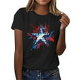 thumbnail image 5 of SELONE 4th of July Womens Shirts Trendy Star Tops Crewneck Short Sleeve Clothes Independence Patriotic Graphic Wear, 5 of 7