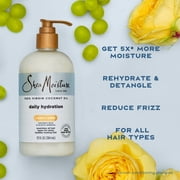 SheaMoisture Daily Hydrating Conditioner For All Hair Types 100% Virgin Coconut Oil Sulfate-Free, 13 Fl oz