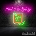 thumbnail image 2 of Handmadetneonsign Make It Spicy Margarita Neon Sign, Cocktail Wall Art Decor, Bar Pub Wall Decor 60062, 2 of 5
