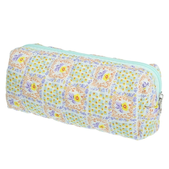1 Pc Bolsa de Maquillaje Pequeña y Duradera para Mujeres, Acolchada, para Viajes, Verde, Amarillo, Púrpura, Algodón