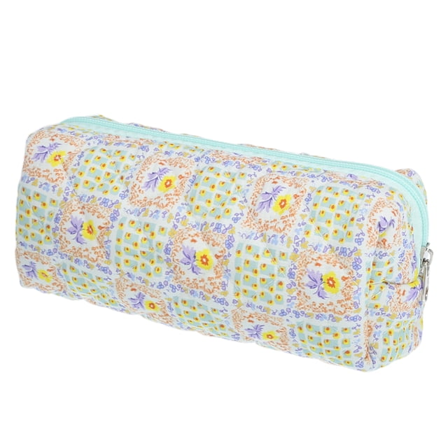 1 Pc Bolsa de Maquillaje Pequeña y Duradera para Mujeres, Acolchada, para Viajes, Verde, Amarillo, Púrpura, Algodón
