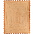 thumbnail image 2 of Sivi 8 x 10 Feet Handmade Scallop Braided Jute Rug - Natural Jute Area Rug, 2 of 13