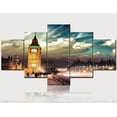 thumbnail image 1 of TISHIRON 5PCS Framed Canvas Wall Art Set,60"x32" Houses of Parliament and Big Ben Canvas Art Decor, 1 of 7