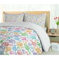 thumbnail image 5 of Ambesonne Fish Duvet Cover Sets, Funny Fish Aquaic Motif, 2-Queen, Multicolor, 5 of 7