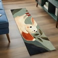 thumbnail image 3 of Runner Rug 2'x6', Rabbit Washable Non-Slip Hallway Runner Rugs, Oriental Night Sky Full Moon Mountains Leaves Bedside Rugs Floor Mats Carpet Runners for Kitchen Bathroom Laundry Room, 3 of 8
