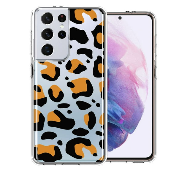 MUNDAZE for Samsung Galaxy S21 Ultra Classic Animal Wild Leopard Jaguar Print Double Layer Phone Case Cover