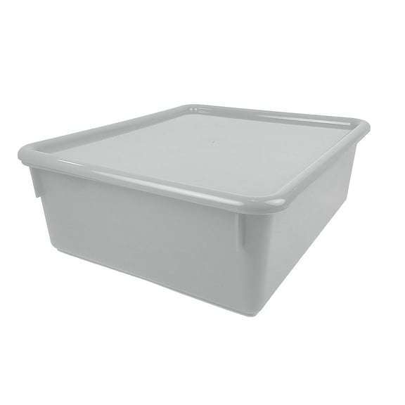 Romanoff Double Stowaway Tray with Lid, White