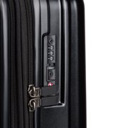 SWISSGEAR Ridge Large Checked Hardside Expandable Luggage with 8 360 Spinner Wheels, TSA Lock, Black