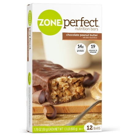ZonePerfect Nutrition Snack Bars, High Protein Energy Bars, Chocolate Peanut Butter, 1.76