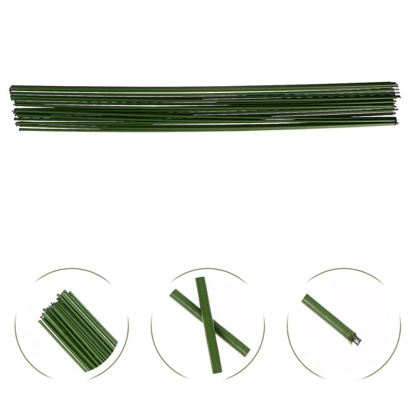 Soimiss 20Pcs Green Iron Plant Support Rod for Garden Climbing Plants and Vines