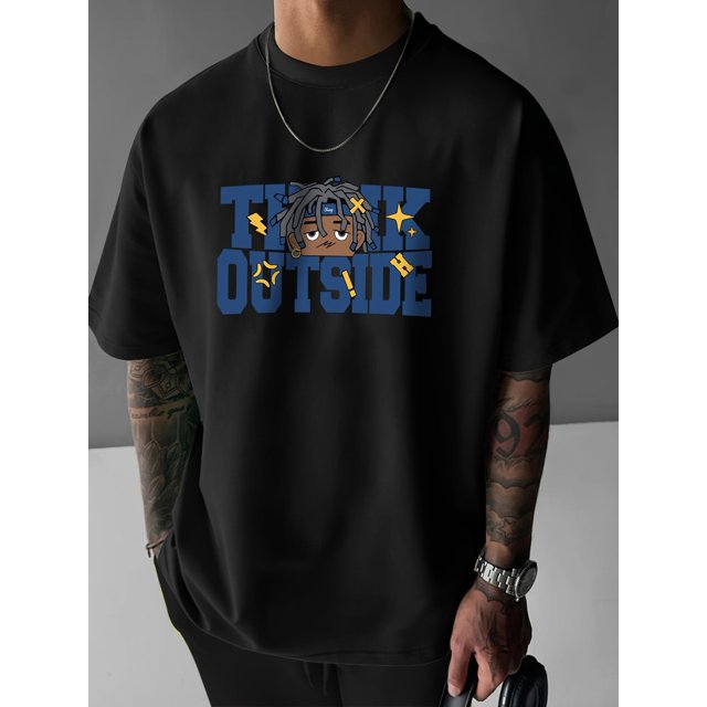 T-Shirt Décontracté pour Homme à Imprimé Anime - Coton Doux, Col Rond, Manches Courtes, T-Shirt Polyvalent et Lavable à la Machine pour Adulte, Homme, Femme, Ado, Adolescent, Jeunesse