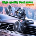 thumbnail image 6 of AUTOXBERT 2-Speed Car Vehicles Fan 360° Adjustable Dual Head 12V Cooling Portable Auto Van Air Cooler Black, 6 of 10