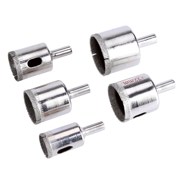 Juego De Brocas Para Sierra Perforadora De Azulejos De Diamante De 5 Piezas, Elimina Círculos En Vidrio, Mármol, Granito Con Agua, Para Hacer Agujeros Limpios En Azulejos, Alta