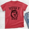 thumbnail image 2 of Husky Dad T-shirt, Unisex Men's Shirt, Siberian Husky Owner, Best Dog Dad Gift, Heather Red, Medium, 2 of 6