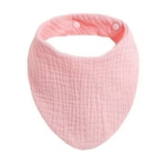 Baby Infants Feeding Bibs Soft Cotton Bandana Saliva Towel Toddler for Triangle Drool Scarf Newborn Burp Drop Shipping Pink