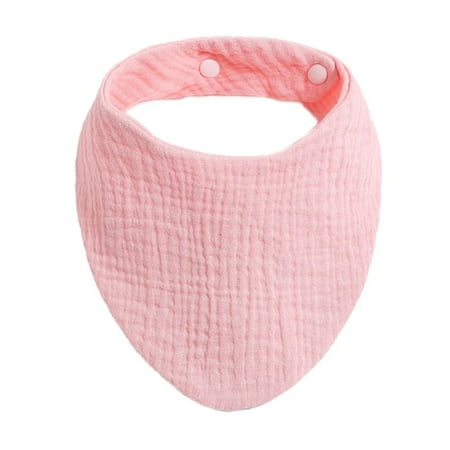 Baby Infants Feeding Bibs Soft Cotton Bandana Saliva Towel Toddler for Triangle Drool Scarf Newborn Burp Drop Shipping Pink