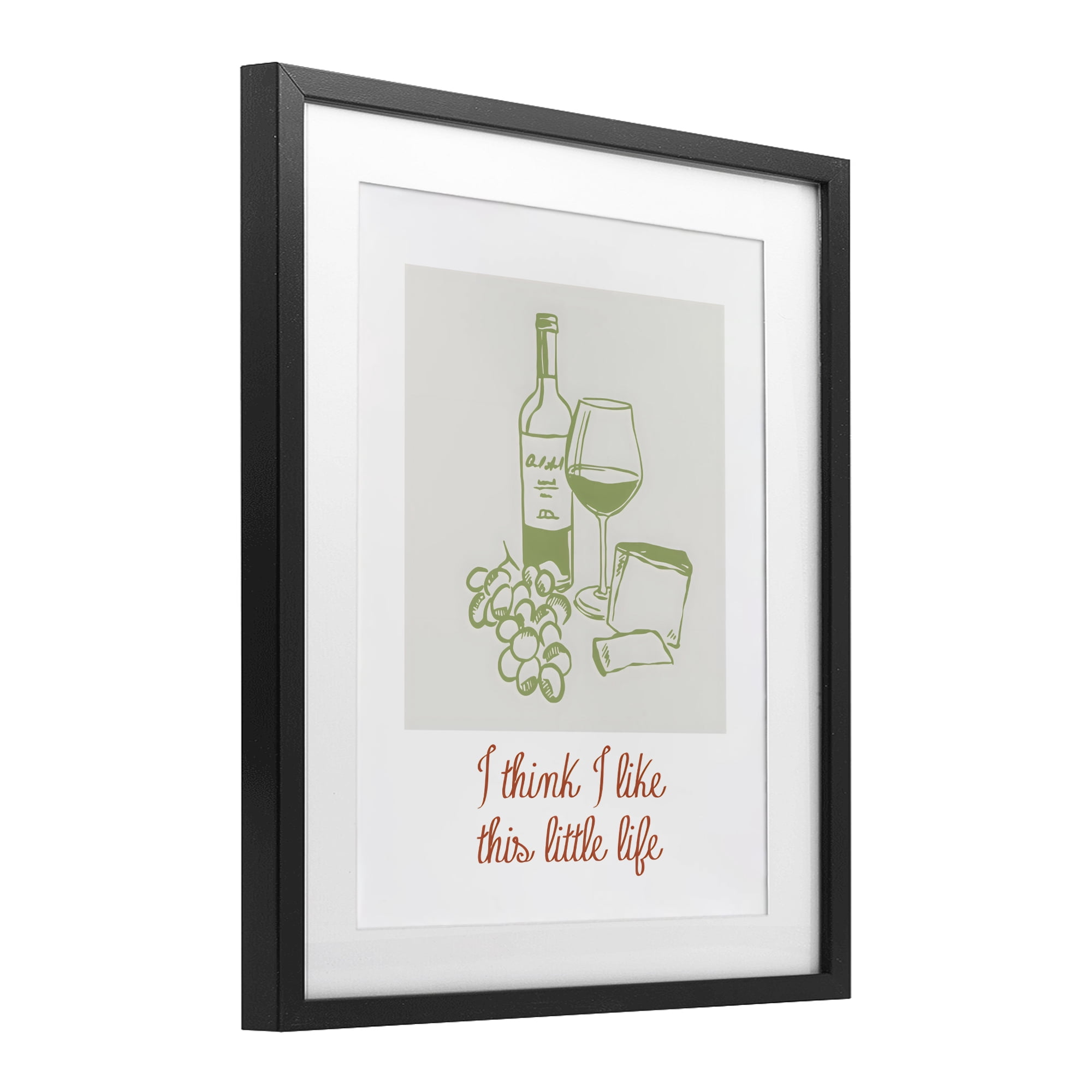 Stupell Industries I Think I Like This Little Life Black Framed Print Under Glass, design by The Prints Vibe