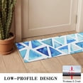 thumbnail image 3 of Blue Watercolor Triangle Pattern Door Rugs,Washable Non Slip Door Mats Indoor,Decorative Door Mats,Entry Mat Indoor for Entrance,Bedroom,Kitchen,Bathroom,16"x47", 3 of 6