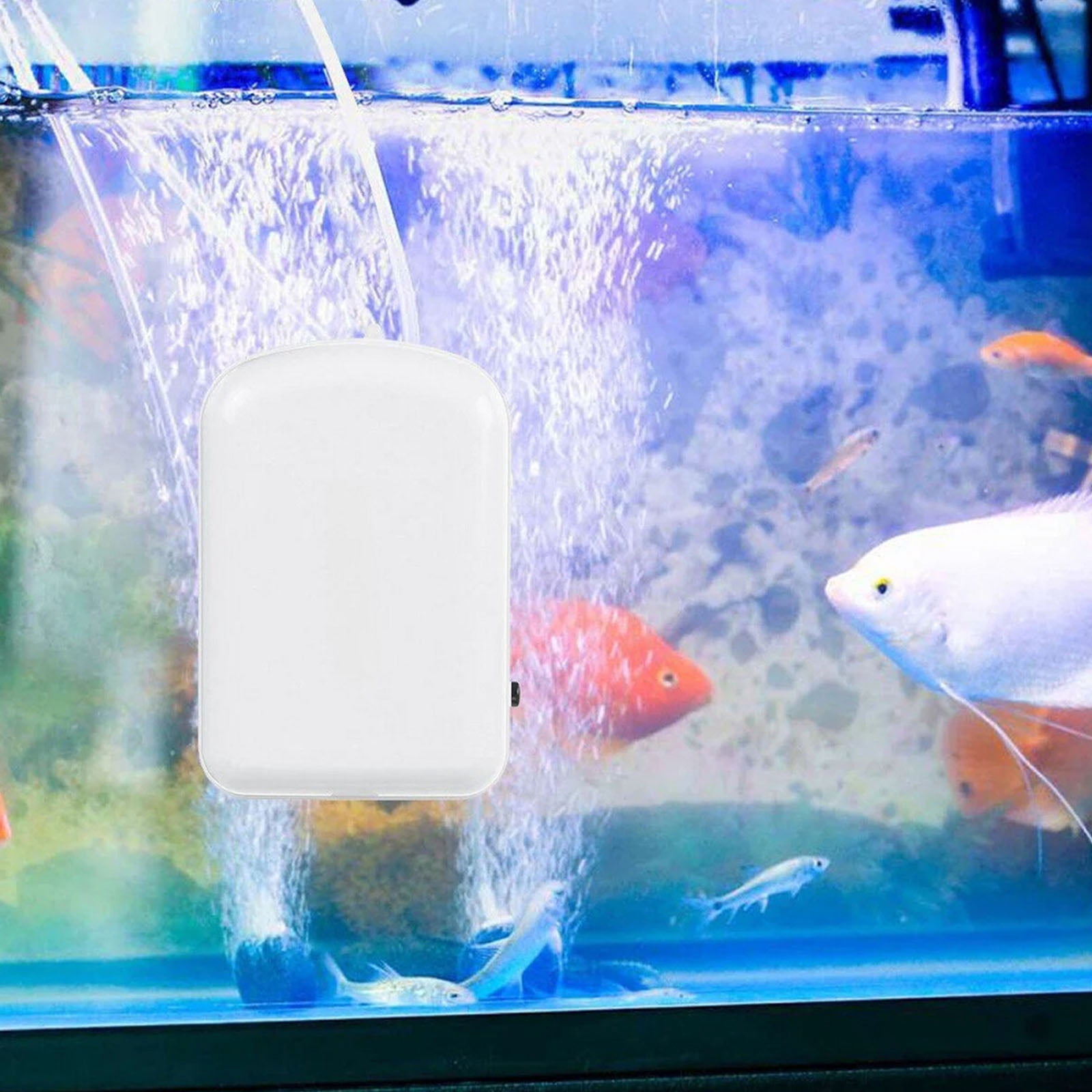 5W Solar Powered Air Pump Oxygen Aerator with Bubble Stones, 2000mAh Battery Aquarium Air Pump for Fish Tank Pond Pool Garden Water Circulation