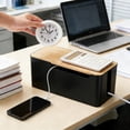 thumbnail image 5 of zhangmingg Large Desk Cord Management Organizer with Cover for Home Electronics Power Strip and Storage, 5 of 5