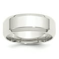 thumbnail image 1 of 925 Sterling Silver 8mm Edge Size 7 Wedding Band Ring Classic Beveled, 1 of 9