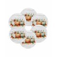 thumbnail image 7 of 15 Inch Round Placemats Set of 6, Orange Green Grey Fall Non Slip Heat Insulation PP Table Mats, Botanical Thanksgiving Pumpkins Vintage Washable Place Mats for Kitchen Dining Party Table Decor, 7 of 7