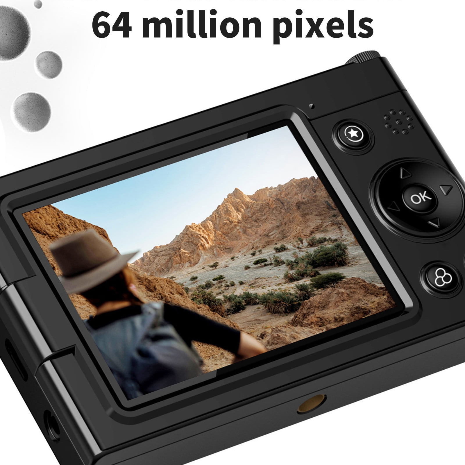 Bwiyojiz 64MP FHD Digital Camera with WiFi.83in Screen Take Photos and Videos Travel Camcorder 28X Digital Supports Transferring Photos To Mobile Phone, Gifts for Him