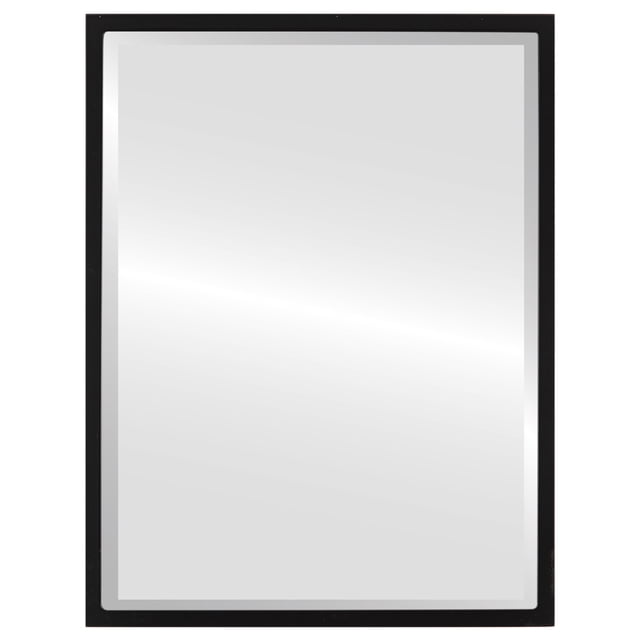 Miroir Rectangulaire Encadré London - Noir Mat - 13 Pouces x 17 Pouces