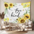 thumbnail image 2 of Sunflower Floral Small Tapestry for Bedroom Wall Hanging Tapestry,Farmhouse Pastoral Daisy Bees Botanical Ceiling Backdrop Tapestries Poster Blanket Wall Decor for Teens Room Living Room 23" x 28", 2 of 8