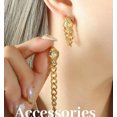 thumbnail image 4 of HOOUN Brass with 18K Gold Plated Snake Head Tassel Earrings Stud High Quality Jewelry, 4 of 9