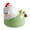 Green, variant on HOARBOEG Chicken Toothpick Holder with Forks, Cute Chick-Shaped Kitchen Counter Organizer, Sealed Plastic Utensil Dispenser for Home & Office
