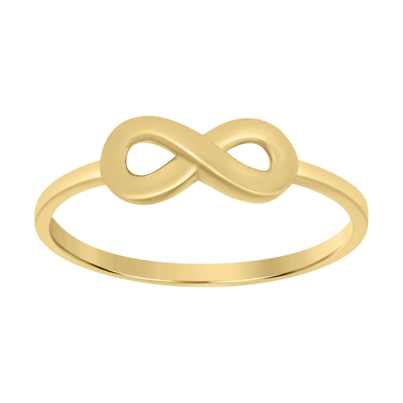 10kt 10k Yellow Gold Womens Love Symbol Infinity Ring