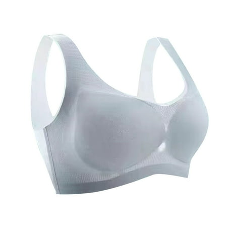 VMESZQFG Bras for Women No Underwire Women Bras plus Size Push up Cup Ultra Thin Ice Silk Seamless Underwear Women s Big Chest Small Big Size Back Breathable No Underwire Sag Bra Gray