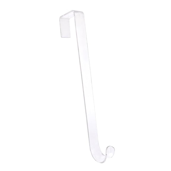 Clear Wreath Hangers for Front Door,Non-Scratch Over The Door Hooks Hanger,Easter Halloween Christmas Decoration Welcome Sign for Front Doors Decor Inside,Slim Hangers Organizer for Home