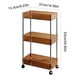 thumbnail image 3 of Clear Acrylic Rolling Storage Carts 3 Tier Slim Narrow Multi Function Trolley With Wheels Space Saving Gaps Organizer For Bathroom Kitchen Laundry Small Spaces, 3 of 6