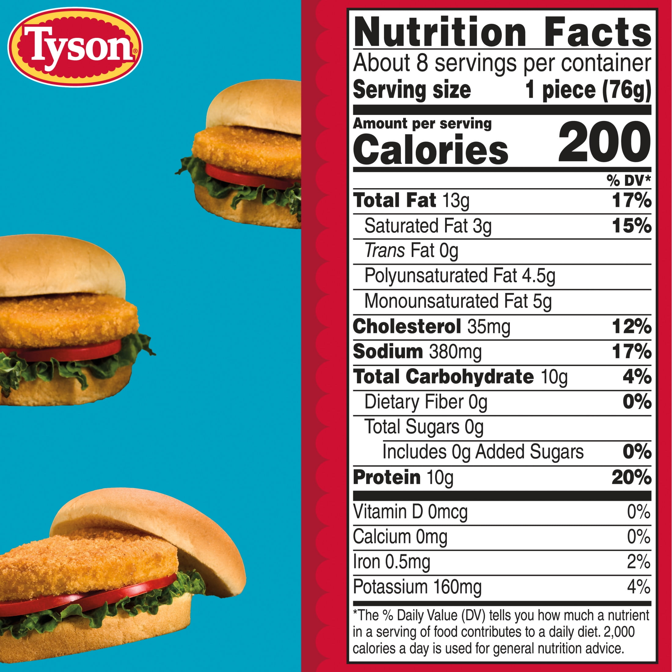 Tyson White Meat Chicken Patties, 23 oz (Frozen, Fully Cooked)