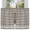 thumbnail image 1 of Panel de cortina Sweet Home Collection Buffalo Check Taupe 36 cm, 1 of 1