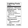 thumbnail image 2 of (6 bulbs) GE Lighting 63797 LED Brightstik 75-watt Replacement 1100 Lumen Light Bulb with Medium Base, Soft White, 2 of 2