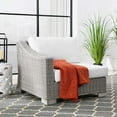 thumbnail image 2 of Modway Conway Outdoor Patio Wicker Rattan Left-Arm Chair in Light Gray White, 2 of 9