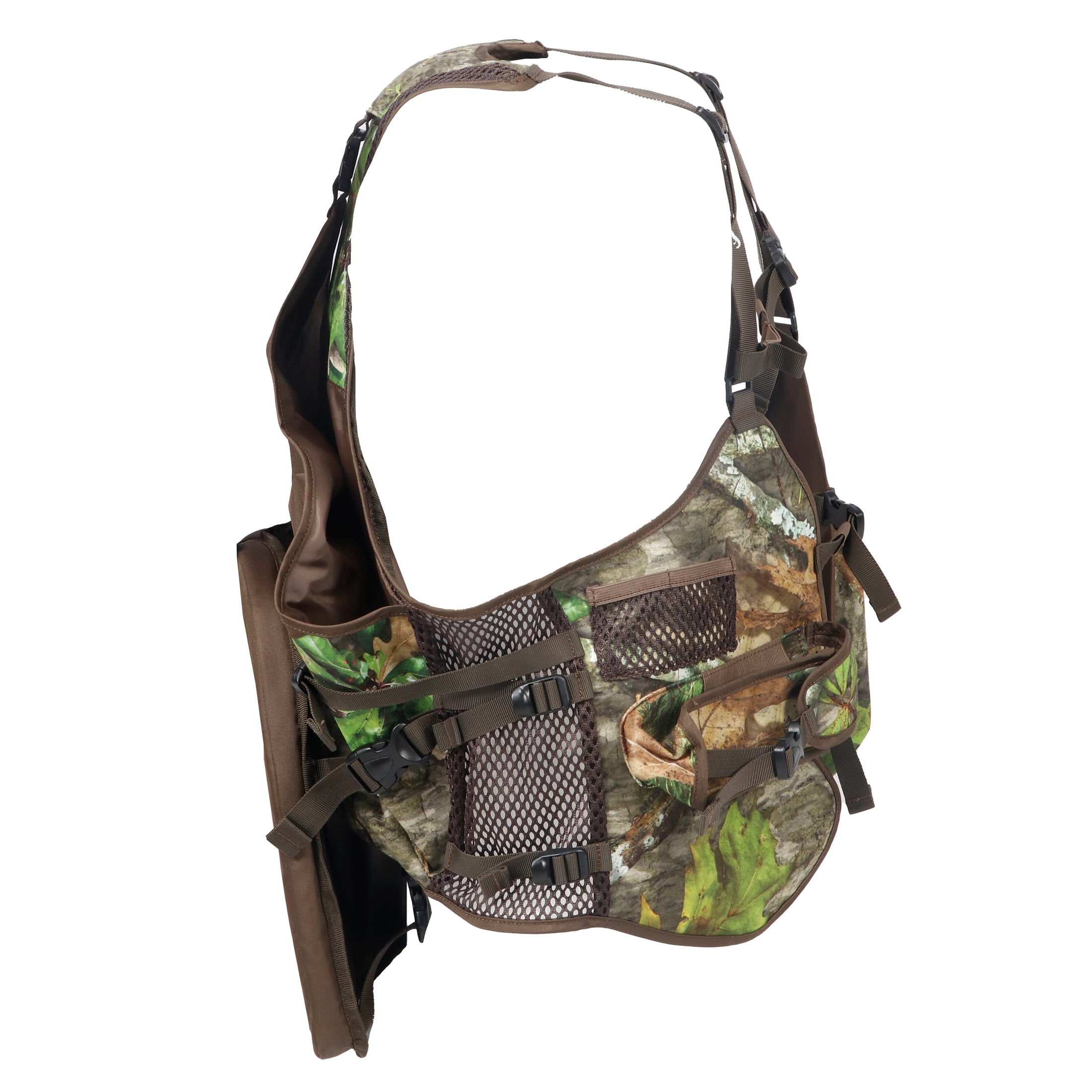 Mossy Oak Turkey Hunting Waterproof Vest with Cushion Straps, Mossy Oak Obsession Camouflage, One Size, Unisex