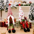 thumbnail image 4 of 2pcs Christmas Gnome Decorations, Swedish Tomte Xmas Plush Doll Ornaments, Handmade Santa Standing Figurine Gifts, 19 Inch, 4 of 7