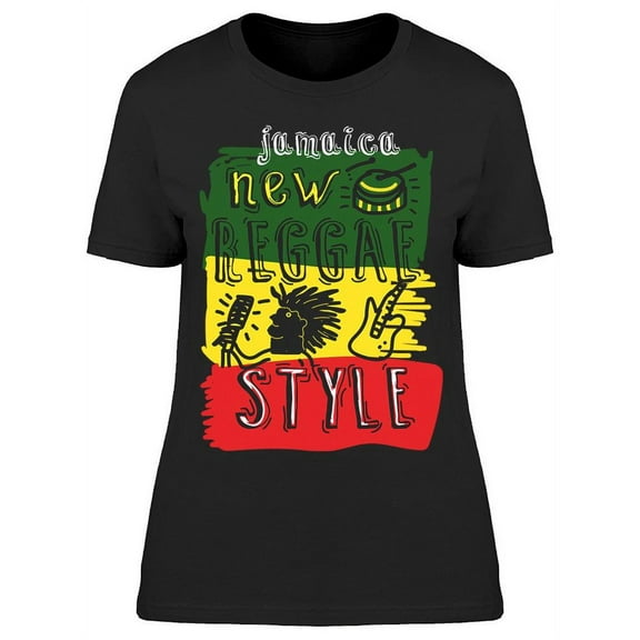 Cool Jamaica New Reggae Style T-Shirt Women -Image by Shutterstock, Female Large