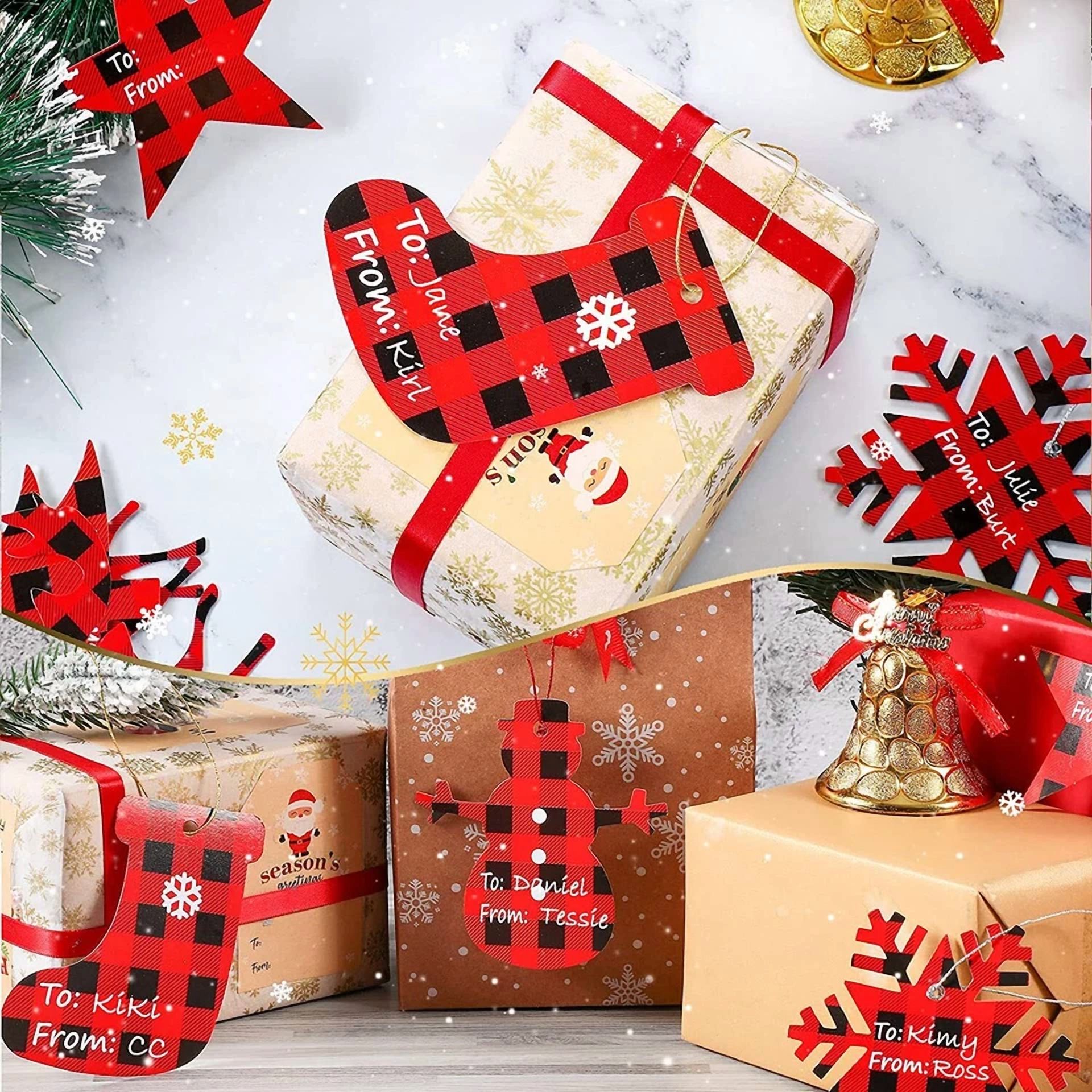 BUTTERFLY- 240Pc Christmas Tag Red Greeting Box Cards Xmas New Year Gifts Fantasy Diy Decor