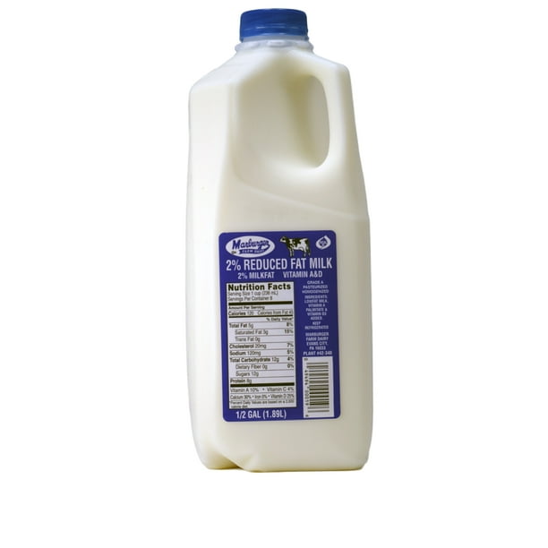 Marburger 2 Reduced Fat Unflavored Milk Half Gallon Walmart Com Walmart Com