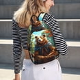 thumbnail image 5 of Balery Maple Meditating Bear Mochila Clásica Impresa Básica para Viaje, Mochila Escolar Resistente al Agua, Mochila de Lona con Correas Ajustables-Small, 5 of 5