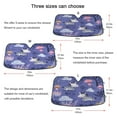 thumbnail image 5 of Qxltty Cute Cartoon Zebra Pattern with Purple Background Car Windshield Sunshades Foldable UV Rays Sun Visor Protector Keep Your Vehicle Cool 53×23.5in, 5 of 8